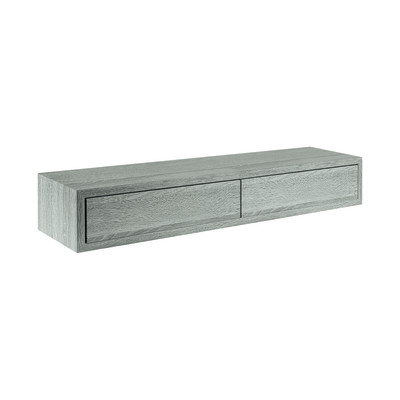 Mensola con cassetto doppio Spaceo rovere grigio, sp 2,2 cm