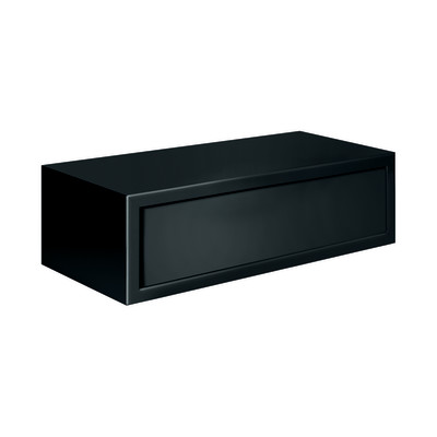 Mensola con cassetto Spaceo nero, sp 1,8 cm