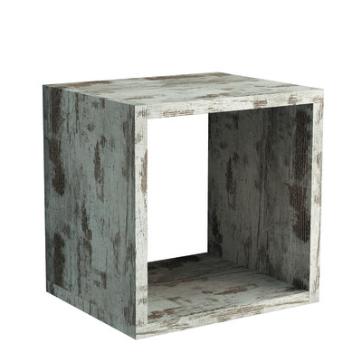Mensola a cubo L 25 x H 30 cm, Sp 18 mm grigio