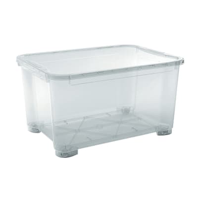 Vasche In Plastica Grandi Dimensioni.Contenitore L 79 5 X H 43 5 X P 58 Cm Trasparente Prezzo Online Leroy Merlin