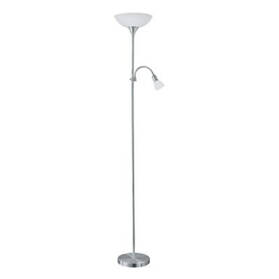 Lampade A Stelo Da Terra Leroy Merlin.Lampada Da Terra Up Nichel In Acciaio H178cm E27 2x Eglo Prezzo Online Leroy Merlin