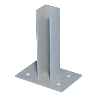 Supporti Per Pali In Legno Quadrati.Piastra Di Montaggio In Acciaio Galvanizzato Plastificato Supporto Zincato Per Palo Quadro L 10 X P 15 X X H 21 Cm Prezzo Online Leroy Merlin