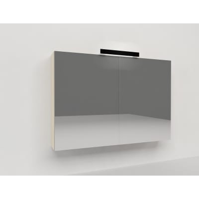 Illuminazione Specchio Bagno Leroy Merlin.Specchio Contenitore Con Luce Key L 90 X P 15 X H 62 Cm Avorio Laminato Prezzo Online Leroy Merlin