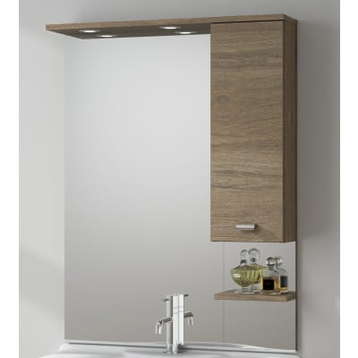 Illuminazione Specchio Bagno Leroy Merlin.Specchio Contenitore Con Luce Rimini L 81 X P 18 5 X H 108 Cm Rovere Nabucco Laminato Prezzo Online Leroy Merlin