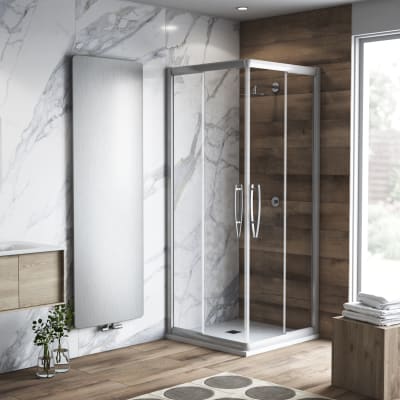 Leroy Merlin Bagno Box Doccia.Box Doccia Quadrato Scorrevole Namara 80 X 80 Cm H 195 Cm In Vetro Temprato Spessore 8 Mm Trasparente Argento Prezzo Online Leroy Merlin