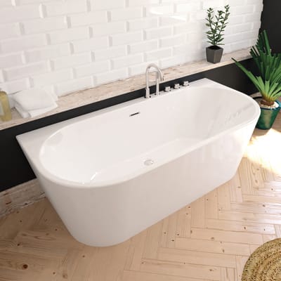 Vasca Da Bagno Prezzi.Vasca Rettangolare Torino Bianco 170 X 80 Cm Sanycces Prezzo Online Leroy Merlin