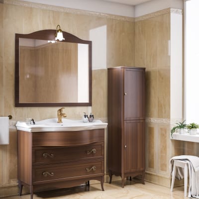 Arredo Bagno Leroy Merlin Roma.Mobile Bagno Giotto Noce L 104 Cm Prezzo Online Leroy Merlin