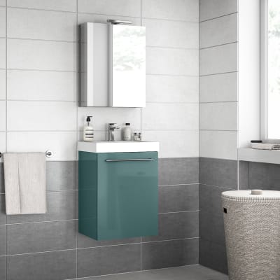 Mobili Da Bagno Leroy Merlin.Mobile Bagno Remix Verde Laguna L 45 Cm Prezzo Online Leroy Merlin