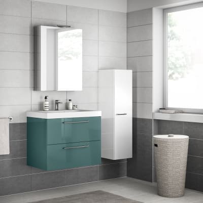 Leroy Merlin Armadietti Da Bagno.Mobile Bagno Remix Verde Laguna L 75 Cm Prezzo Online Leroy Merlin