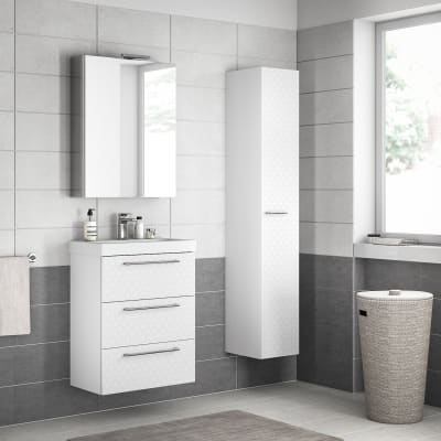 Leroy Merlin Armadietti Da Bagno.Mobile Bagno Remix Bianco L 60 Cm Prezzo Online Leroy Merlin