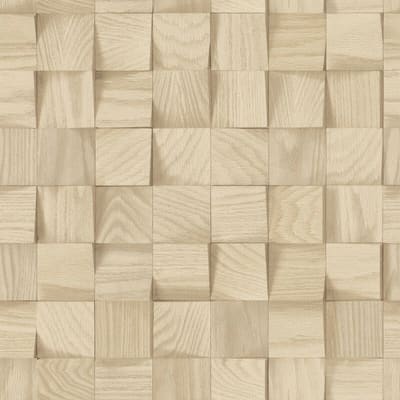 Carta Da Parati Effetto Legno.Carta Da Parati Cubi Legno Beige Prezzo Online Leroy Merlin