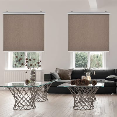 Tende A Rullo Oscuranti Leroy Merlin.Tenda A Rullo Trama Oscurante Marrone 80x250 Cm Prezzo Online Leroy Merlin