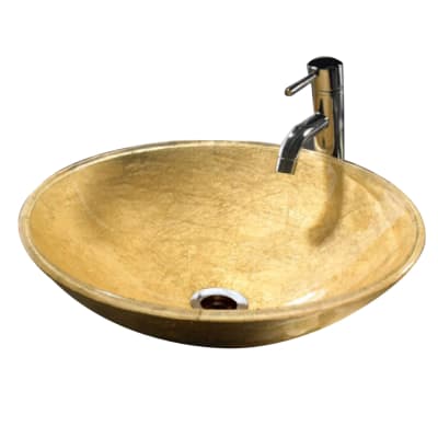 Lavabo Lavandini Bagno Leroy Merlin.Lavabo Da Appoggio Rotondo Camille Gold In Resina O 39 X H 13 Cm Oro Prezzo Online Leroy Merlin