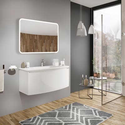 Leroy Merlin Lavandini Bagno Con Mobile.Set Mobile Da Bagno Con Lavabo Sole Bianco L 100 Cm Prezzo Online Leroy Merlin