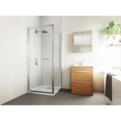 Leroy Merlin Offerte Cabina Doccia.Box Doccia Angolare Con Porta Pieghevole E Lato Fisso Rettangolare Verve 90 X 70 Cm H 190 Cm In Vetro Temprato Spessore 6 Mm Trasparente Cromato Prezzi E Offerte Online Leroy Merlin