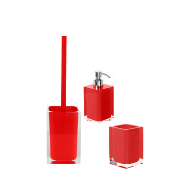 Set Accessori Bagno Leroy Merlin.Set Di Accessori Per Bagno Rainbow Rosso In Resina 3 Pezzi Prezzo Online Leroy Merlin