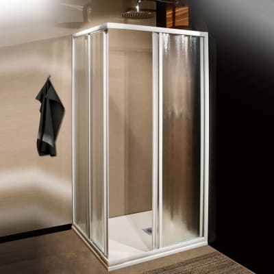 Cabina Doccia In Offerta Leroy Merlin.Box Doccia Rettangolare Scorrevole Plumin 65 X 80 Cm H 185 Cm In Vetro Temprato Spessore 3 Mm Acrilico Piumato Bianco Prezzo Online Leroy Merlin