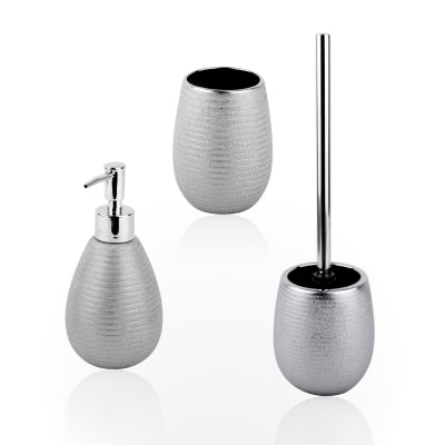 Leroy Merlin Roma Accessori Bagno.Set Di Accessori Per Bagno Iris Silver In Ceramica 3 Pezzi Prezzo Online Leroy Merlin