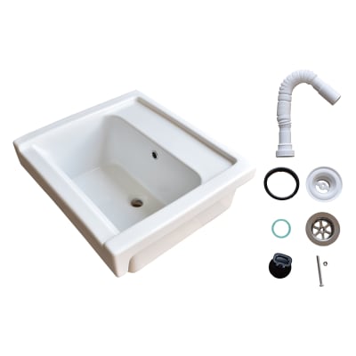 Lavatoio Ceramica Con Mobile Prezzi.Mobile Lavanderia Lavabo Remix In Ceramica 60x50 Sinfone Bianco L 60 X P 60 X H 60 Cm Prezzo Online Leroy Merlin