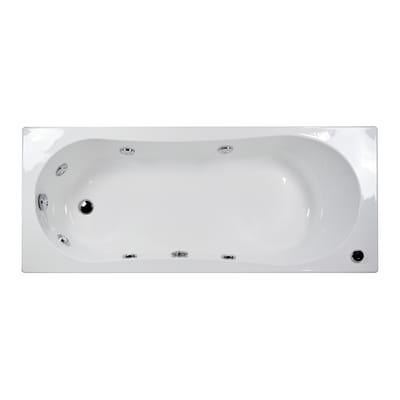 Accessori Idromassaggio Per Vasca Da Bagno.Vasca Idromassaggio Rettangolare Luna Bianco 170 70 Cm 6 Bocchette Prezzo Online Leroy Merlin