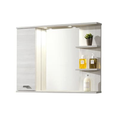 Specchiera Bagno Leroy Merlin.Specchio Contenitore Con Luce Rimini L 95 X P 16 4 X H 74 Cm Larice Prezzo Online Leroy Merlin