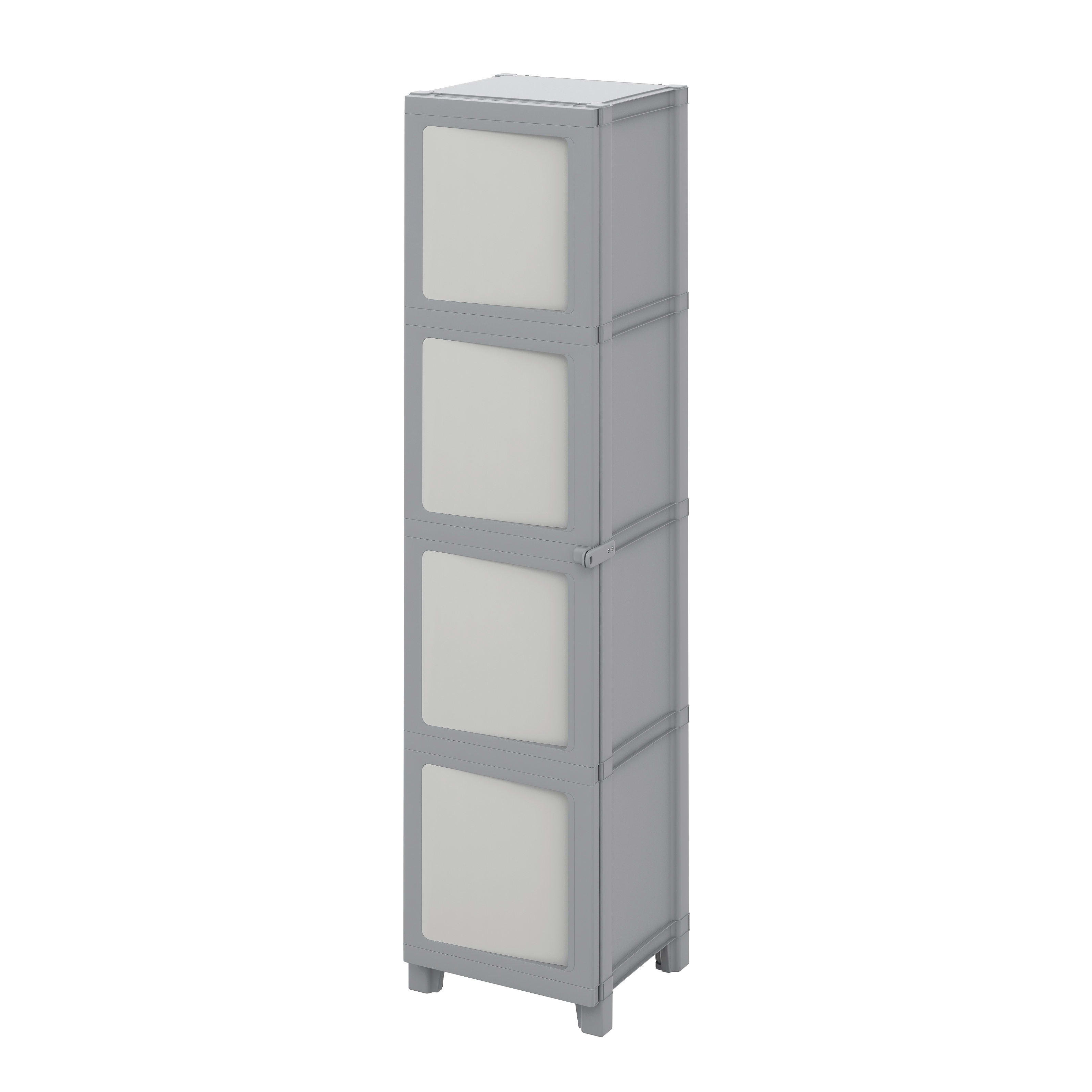 Armadio Resina Spaceo Xl.Armadio Xl Modulize L 45 X P 40 X H 180 Cm Grigio Prezzo Online Leroy Merlin