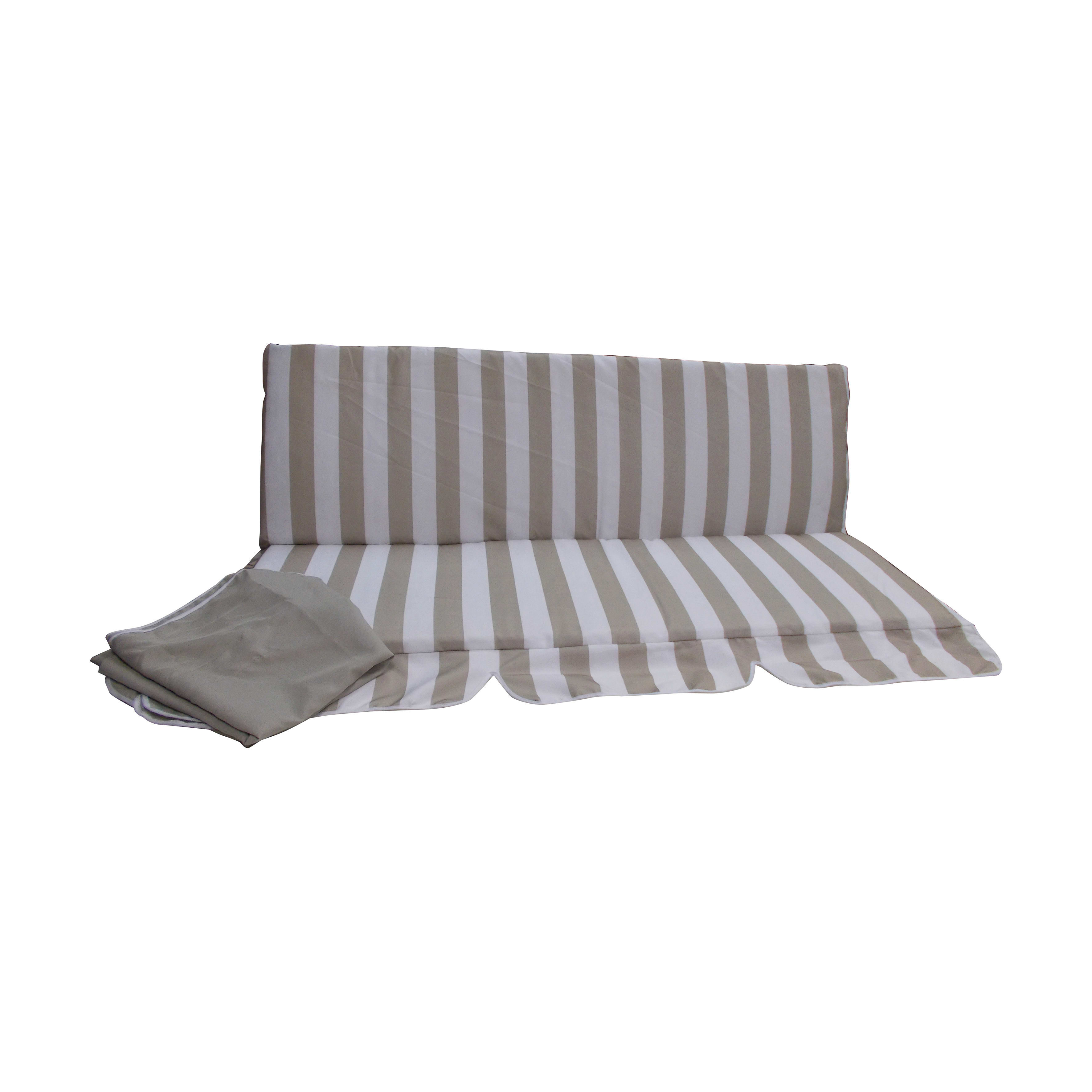 Vendita Cuscini Per Dondolo.Cuscino Dondolo 3 Posti Bianco Tortora 110x130 Cm 2 Pezzi Prezzo Online Leroy Merlin