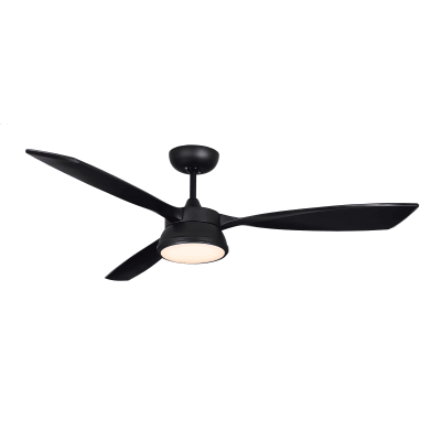 Ventilatore da soffitto led integrato chergui nero d for Ventilatori da soffitto con luce e telecomando leroy merlin