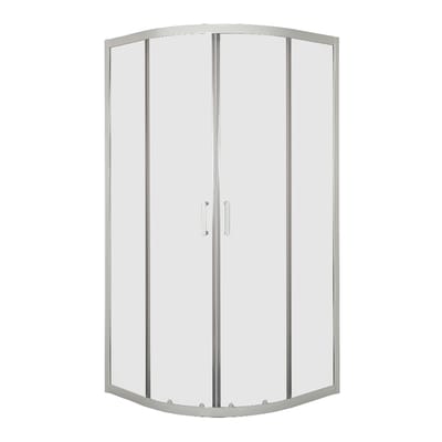 Box Doccia A 2 Ante.Box Doccia Semicircolare 2 Ante Fisse 2 Ante Scorrevoli Sinque 90 X 90 Cm H 190 Cm In Vetro Temprato Spessore 5 Mm Trasparente Bianco Prezzi E Offerte Online Leroy Merlin